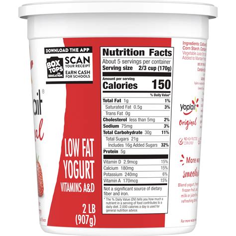 1% Low Fat Yogurt - calories, carbs, nutrition