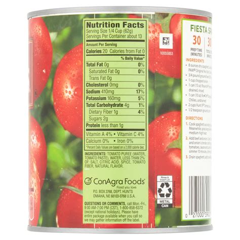 100% Natural Tomato Sauce - calories, carbs, nutrition