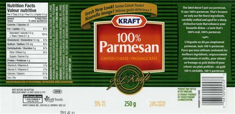 100% Parmesan Grated Cheese - calories, carbs, nutrition