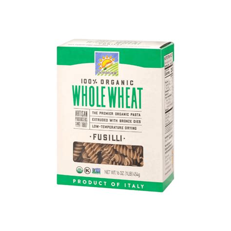 100% Whole Wheat Fusilli - calories, carbs, nutrition