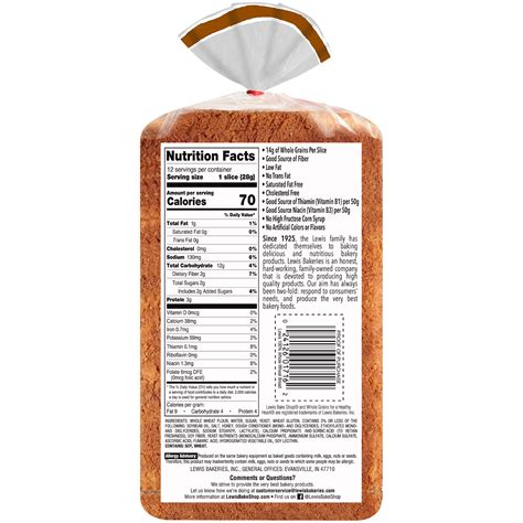 100% Whole Wheat - calories, carbs, nutrition