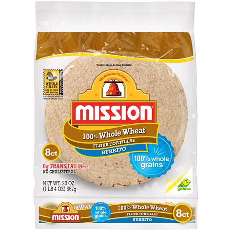 100% Whole Wheat Tortilla - calories, carbs, nutrition