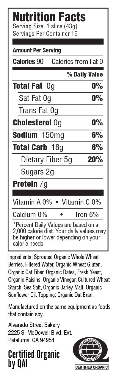 100% Whole Wheat with Honey - calories, carbs, nutrition