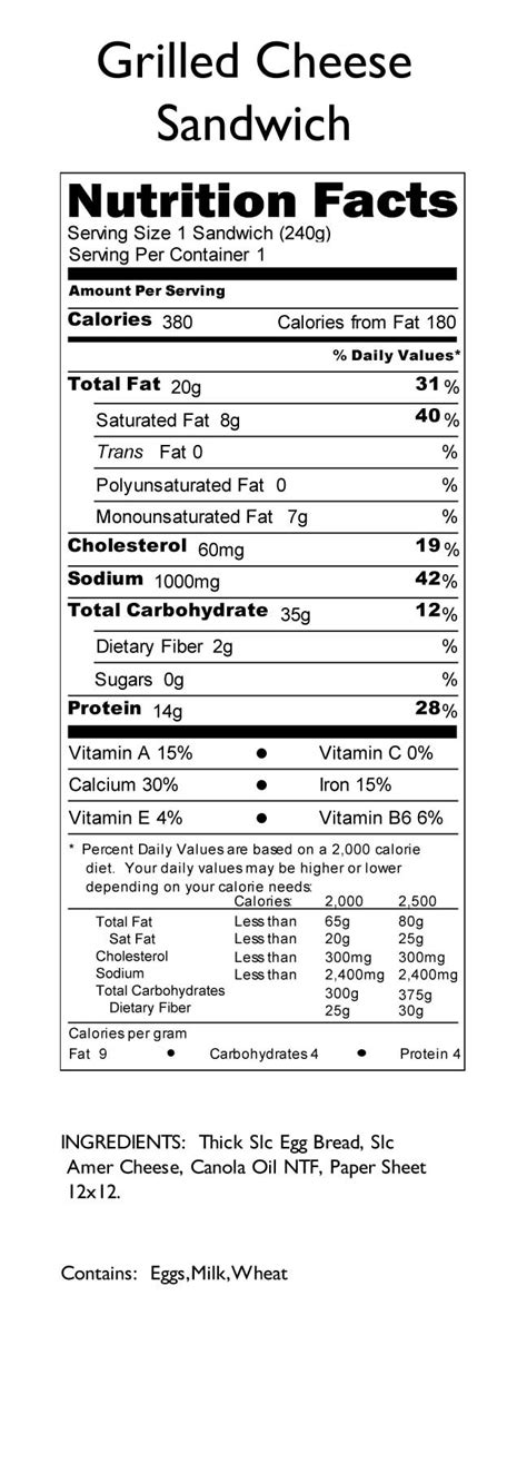 155 Grilled Cheese Sandwich - calories, carbs, nutrition