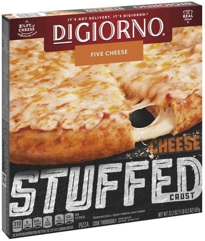 5 Cheese Stuffed Crust Pizza - calories, carbs, nutrition