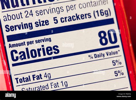 6 Crackers - calories, carbs, nutrition