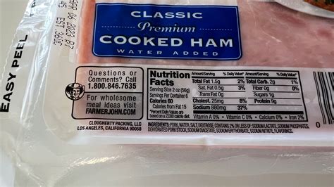 6" Ham on White - calories, carbs, nutrition