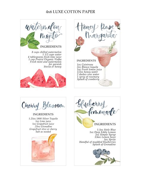Can I customize a cocktail recipe card?