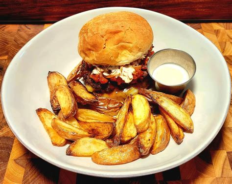 Gouda Vibes Burgers with Tomato Onion Jam and Potato Wedges - A Tasty Burger Recipe