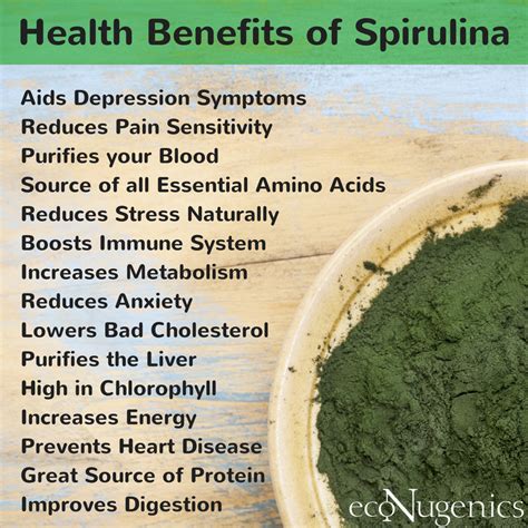 Health Benefits of Spirulina