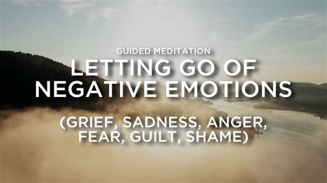 How can I let go of negative thoughts and emotions?