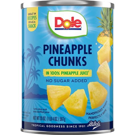 How does 100 % Juice Pineapple Chunks - in its own Juice fit into your Daily Goals - calories, carbs, nutrition