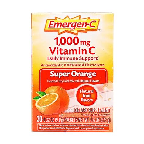 How does 1000 Mg Vitamin C - Super Orange fit into your Daily Goals - calories, carbs, nutrition