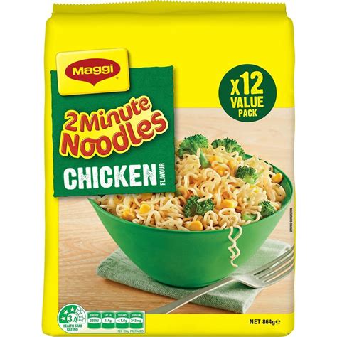 How does 2 Minute Noodles Chicken fit into your Daily Goals - calories, carbs, nutrition