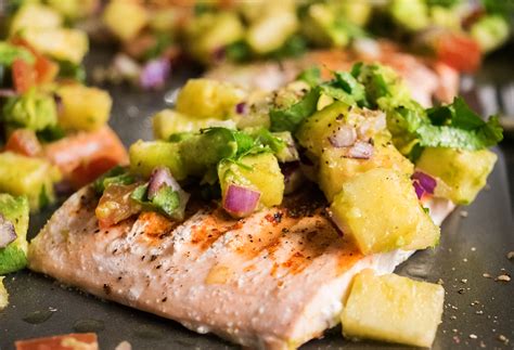 How does A-1 Diner's Grilled Salmon with Pineapple Salsa fit into your Daily Goals - calories, carbs, nutrition