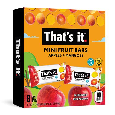 How does Apple and Mango Bar fit into your Daily Goals - calories, carbs, nutrition