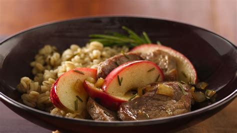 How does Apple-Rosemary Pork and Barley with Green Beans fit into your Daily Goals - calories, carbs, nutrition