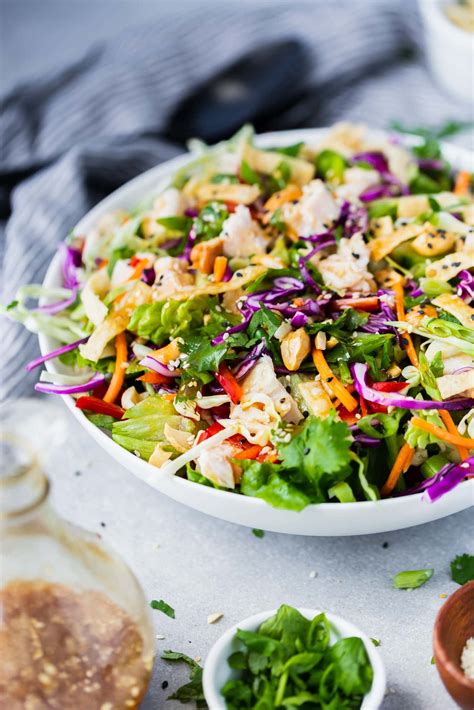 How does Asian Chicken Salad (with Crispy Chicken, no dressing) fit into your Daily Goals - calories, carbs, nutrition