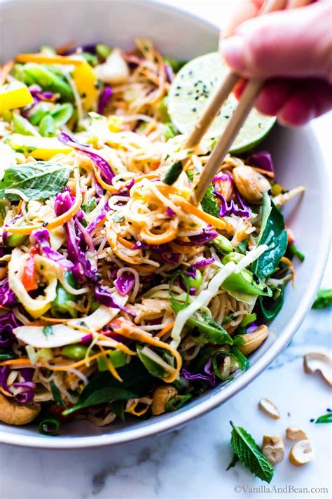 How does Asian Noodle Salad with Peanut Dressing fit into your Daily Goals - calories, carbs, nutrition