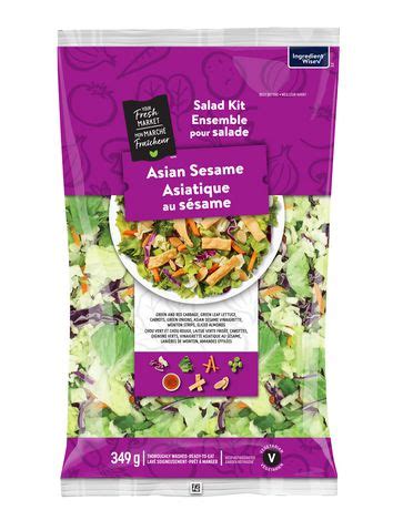 How does Asian Sesame Salad Kit fit into your Daily Goals - calories, carbs, nutrition