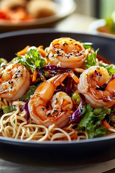 How does Asian Shrimp Noodle Salad fit into your Daily Goals - calories, carbs, nutrition