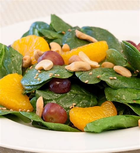 How does Asian Spinach Salad with Cashews fit into your Daily Goals - calories, carbs, nutrition