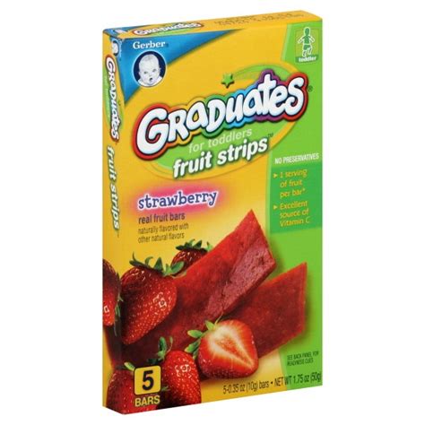 How does Babyfood, snack, GERBER GRADUATE FRUIT STRIPS, Real Fruit Bars fit into your Daily Goals - calories, carbs, nutrition