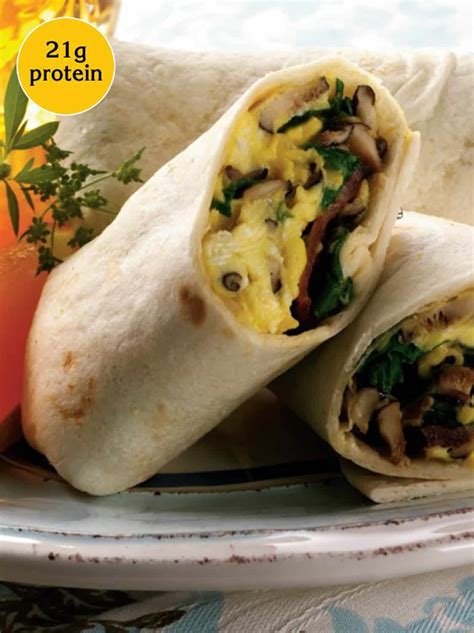 How does Bacon, Egg and Mushroom Burrito fit into your Daily Goals - calories, carbs, nutrition