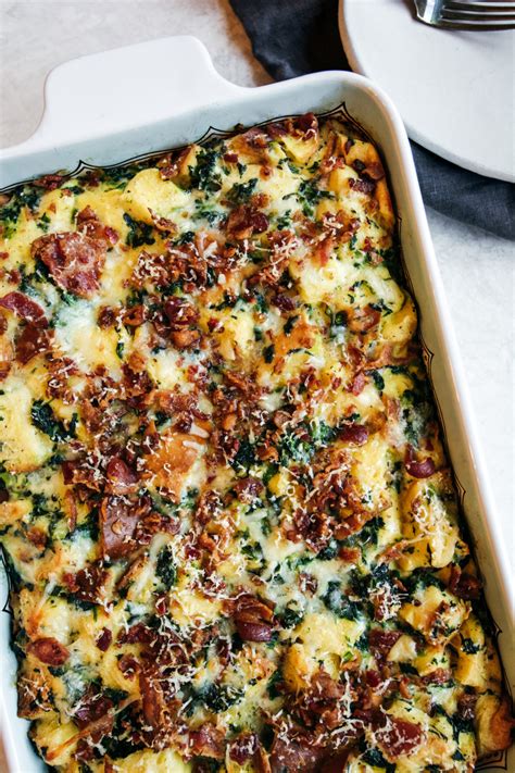 How does Bacon and Cheddar Breakfast Strata fit into your Daily Goals - calories, carbs, nutrition