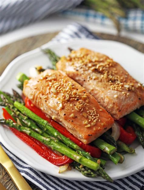 How does Baked Salmon with Asparagus fit into your Daily Goals - calories, carbs, nutrition