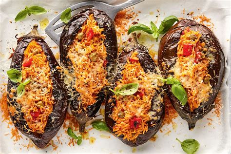 How does Baked Stuffed Eggplant fit into your Daily Goals - calories, carbs, nutrition