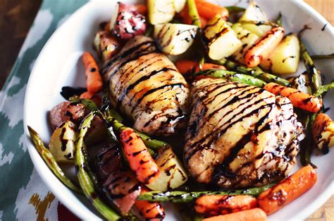 How does Balsamic Chicken and Vegetables fit into your Daily Goals - calories, carbs, nutrition