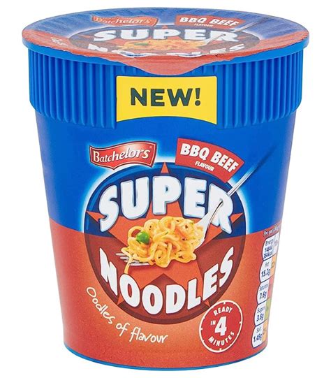 How does Batchelors Super Noodles Beef fit into your Daily Goals - calories, carbs, nutrition