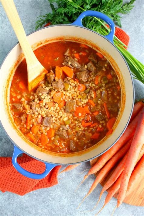 How does Beef Barley Vegetable Soup fit into your Daily Goals - calories, carbs, nutrition