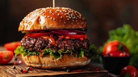 How does Beef Burger in Seeded Bun fit into your Daily Goals - calories, carbs, nutrition