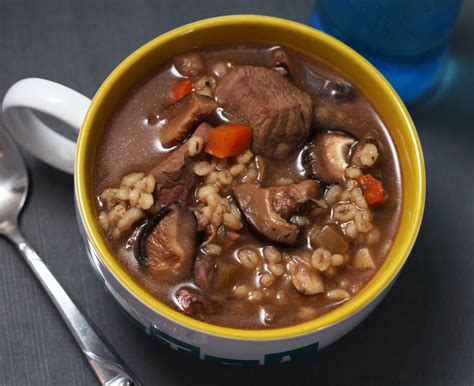 How does Beef Mushroom Barley 12 oz fit into your Daily Goals - calories, carbs, nutrition