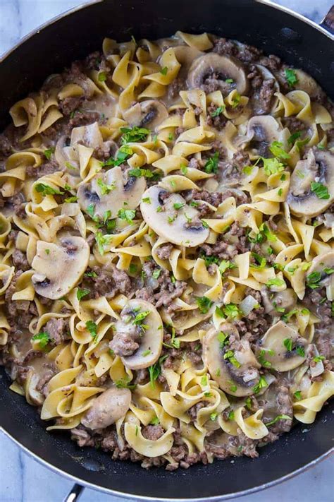 How does Beef Stroganoff with Noodles (1) fit into your Daily Goals - calories, carbs, nutrition