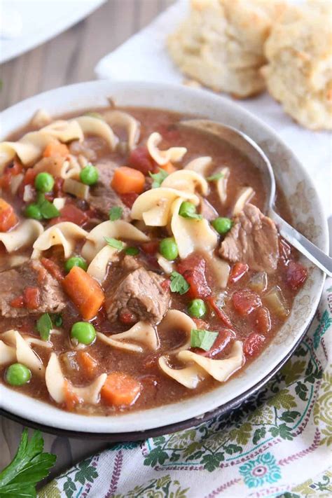 How does Beef Vegetable Noodle Soup fit into your Daily Goals - calories, carbs, nutrition