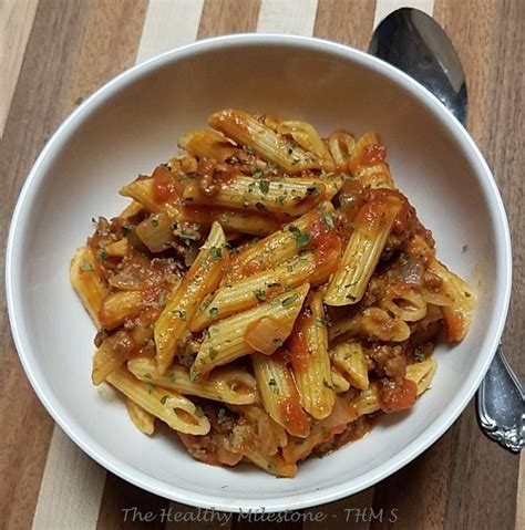 How does Beefy Tomato Penne Casserole fit into your Daily Goals - calories, carbs, nutrition