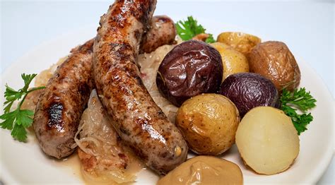 How does Beer Braised Sausage with Sauerkraut fit into your Daily Goals - calories, carbs, nutrition