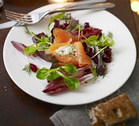 How does Beetroot Cured Salmon Open Sandwich with Horseradish Creme Friache and Watercress fit into your Daily Goals - calories, carbs, nutrition