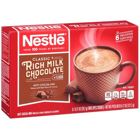 How does Bev Hot Cocoa Nestle PC fit into your Daily Goals - calories, carbs, nutrition