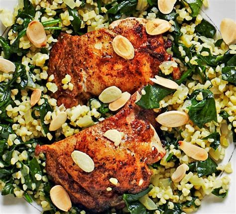 How does Bistro Chicken with Fresh Asparagus and Bulgar Pilaf fit into your Daily Goals - calories, carbs, nutrition