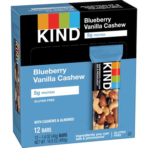How does Blueberry Vanilla and Cashew fit into your Daily Goals - calories, carbs, nutrition