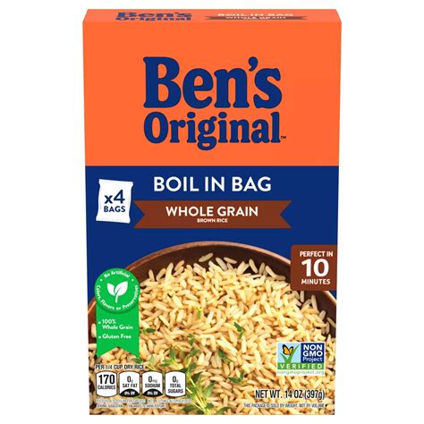 How does Boil-In-Bag Whole Grain Brown Rice fit into your Daily Goals - calories, carbs, nutrition
