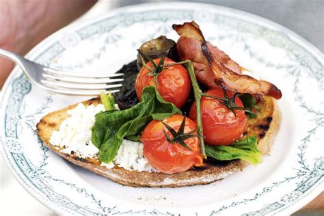 How does Breakfast Bruschetta with Pancetta fit into your Daily Goals - calories, carbs, nutrition