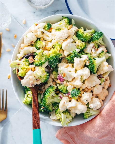 How does Broccoli and Cauliflower Salad fit into your Daily Goals - calories, carbs, nutrition