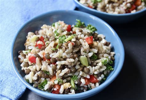 How does Brown rice and Lentil Salad fit into your Daily Goals - calories, carbs, nutrition