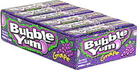 How does Bubble Yum Bubble Gum - Grape, 5 Pc fit into your Daily Goals - calories, carbs, nutrition