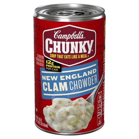 How does CAMPBELL'S CHUNKY, New England Clam Chowder fit into your Daily Goals - calories, carbs, nutrition